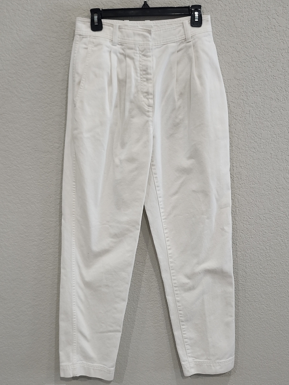 Babaton Neutral Minimalist High Waist Pleated White Straight Leg Jeans Indie 6